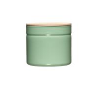 Riess Tarro de almacenamiento con tapa de madera de fresno 1,35 l Kima White