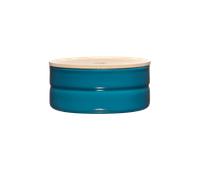 RIESS Recipiente hermético - Recipiente de esmalte con tapa de madera de fresno Truehomewear 6cm 615ml gris