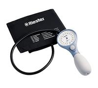 Riester - RI-SAN Sphygmus, sin látex, con válvula de alivio de aire ajustable mediante un práctico botón, azul claro, 32715