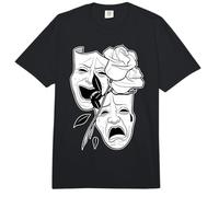 Ríete Ahora llora más Tarde Rose Blackwork Minimal Chicano Flash Comfort Colors Adult Heavyweight T-Shirt