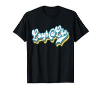 Ríete De La Vida Divertido Inspirador Alentador Vintage Grunge Camiseta