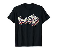 Ríete De La Vida Divertido Inspirador Alentador Vintage Grunge Camiseta