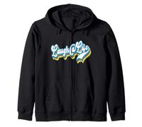 Ríete De La Vida Divertido Inspirador Alentador Vintage Grunge Sudadera con Capucha