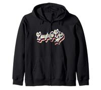 Ríete De La Vida Divertido Inspirador Alentador Vintage Grunge Sudadera con Capucha