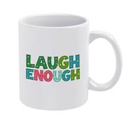 Ríete Lo Suficiente Tazas Con Asa Taza De Café Porcelana Taza 330Ml Para Oficina Café Capuchino