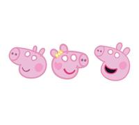 Riethmüller 6 máscaras de Peppa Pig para fiestas - Divertidas máscaras de Peppa Pig para cumpleaños infantiles y fiestas temáticas - Decoración y disfraz para niños