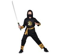 Riethmüller Kinder Kostüm Ninja-Legende gold - Karneval Kostüm & Faschingskostüm für Jungen & Mädchen von 3-4 Jahren - Verkleidung & Kinderkostüm