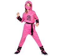 Riethmüller Kinder Kostüm Ninja-Legende rosa - Karneval Kostüm & Faschingskostüm für Jungen & Mädchen von 3-4 Jahren - Verkleidung & Kinderkostüm