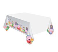 Riethmüller Mantel de plástico de Peppa Pig 120 x 180 cm, Mantel desechable para cumpleaños Infantiles y Fiestas temáticas con Divertidos Personajes de Dibujos Animados, decoración de Fiesta para