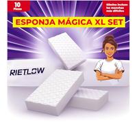 Rietlow® Borrador Mágico - Pack de 10 - Esponja de Melamina de Doble Densidad para Paredes, Zapatos, Baño, Cocina y Muebles - Esponja de Limpieza Universal - Magic Eraser Sponge