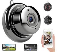 Rietoiu 2026 Cámara Ultra-Invisible Mejorada Sin Enchufe, Cámara Oculta Mini WiFi 1080P con Audio Bidireccional, Cámara Espía Mini Inalámbrica Invisible, Cámara de Seguridad Interior Inalámbrica para