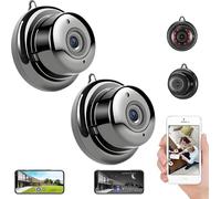 Rietoiu Cámara ultra invisible sin enchufe, 1080P WiFi, mini cámara oculta con audio bidireccional, mini cámara espía invisible inalámbrica, cámara de seguridad inalámbrica para interiores para