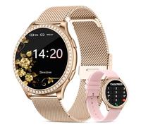 RifePhi 2025 Reloj Inteligente Mujer, 1,32 Smartwatch con Llamada Bluetooth/Ciclo Menstrual/Monitor de Sueño/IP67 Impermeable/Pedómetro/100+ Modos Deportivos, para Android iOS (Rosa Gold)