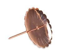 Riffelmacher 10847 - Portavelas de cobre, 4 piezas, diámetro aprox. 11 cm, metal, decoración, plato redondo para velas, para arreglos florales y coronas, flor, forma de flor, sujeción, velas, Navidad, Adviento