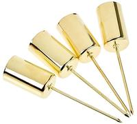 Riffelmacher - Portavelas cónico para Corona de Adviento y arreglo, 4 Unidades, 23 mm, Oro 10860, Hermoso Soporte de Metal, para Mesa, Velas, Navidad, Temporada de adviento, decoración de Navidad