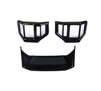 Rifiniture interne per auto Compatible Con Toyota Para Land Para Cruiser 250 2024 2025 Panel Volante Interruptor Cubierta Labios Embellecedores Calcomanías Accesorios.(Black)