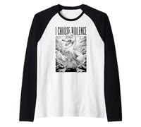 Rifle de Asalto «I Choose Violence», Divertido, furioso y Tonto Camiseta Manga Raglan