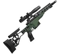 Rifle de Francotirador M40A6 de Nylon y Aleación, Disparo Manual con Expulsión Automática de Casquillos, Culata Plegable Ajustable, Alcance 15-20m, Visor Regulable para Juegos al Aire Libre