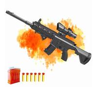 Rifle Francotirador M416 Pistola Juguete Manual Reload Soft Bullet Gun Dual Mode Alcance Largo con TelescóPico Ajustable Juegos Disparos Al Aire Libre para NiñOs Y Adolescentes, Regalos CumpleañOs