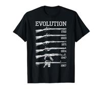 Rifle Militar Evolución Rifles Arma Larga Historia de Armas de Fuego Camiseta gráfica económica