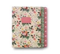 RIFLE PAPER CO. Dahlia - Juego de 3 cuadernos cosidos, 64 páginas rayadas con tinta dorada, cubierta de papel de lona con interior de papel de texto blanco