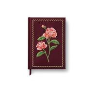 RIFLE PAPER CO. Diario bordado de rosas | 240 páginas rayadas, cubierta de tela con bordado floral y marcapáginas de cinta de grogrén, encuadernación plana, 8 pulgadas de largo x 5.75 pulgadas de