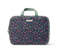 RIFLE PAPER CO. Estuche de cosméticos de viaje, incluye bolsillos para almacenamiento, simplemente límpialo para limpiarlo fácilmente, accesorio de viaje único, patrón estilizado, rosa floral, Rosa,