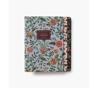 RIFLE PAPER CO. Gracie - Juego de 3 cuadernos cosidos, 8.5 pulgadas de largo x 6 pulgadas de ancho, 64 páginas rayadas con tinta dorada, cubierta de lona a todo color con interior de papel de texto