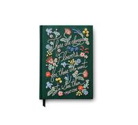 Rifle Paper Co. Matisse - Diario bordado - 400 páginas rayadas, cubierta de tela con bordado floral, encuadernación plana, 8 pulgadas de largo x 5.75 pulgadas de ancho, incluye marcapáginas de cinta