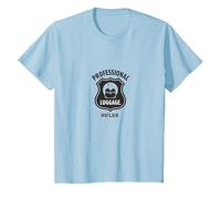 Rifler de Equipaje Profesional TSA Humor Seguridad aeroportuaria Camiseta, Niños, Azul Bebé, 2 años
