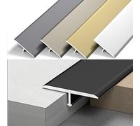 RIFWOVE Rellenar Espacios Tira De Borde De Umbral, Tiras De Transición De Suelo De Aluminio, Tapajuntas Suelo Tira De Remate De Junta, Perfil De Transición para Suelo con Desnivel(Gold,90cmx5cm)