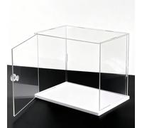 RIFWOVE Vitrinas, Cajas de Acrílico para Exposición, Montar Vitrina a Prueba de Polv, Organizadores de Objetos para Juguetes de Muñecas, Artículos de Colección, Multiusos(H25cm,L30xW20cm)