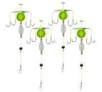 Rig de Carpas, Aparejo de de Carpas - Equipo de de 4X,Suministros Deportivos, Accesorios Deportivos y recreación al Aire Libre para Agua Dulce y Agua de mar