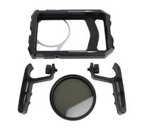 Rig estabilizador para vídeo móvil, Soporte de Aluminio Ajustable 137-175 mm con Doble empuñadura y Filtro ND - Estabilidad Profesional, diseño telescópico y múltiples accesori