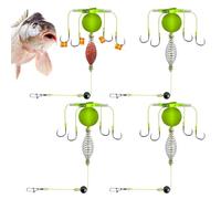 Rig para pesca de , cebo de plumas Cage 4X, accesorios deportivos y exteriores, soporte para cebo para bagre, trucha, bajo, calamar