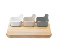 RIG-TIG Set para servir TAPAS blanco-beige-gris
