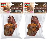 Riga - Essential, 2 Rodillas de Cerdo - Chuches masticables para Perros, 100% Natural, No procesadas - Ricas en proteínas (Paquete de 2)