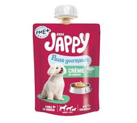 Riga - Jappy Crema de Pato - golosina para Perro - Crema para lamer - golosina húmeda - Rica en Pato - sin colorantes, bajo en Grasa - recompensa Ideal - Maxi Pack - 90 G