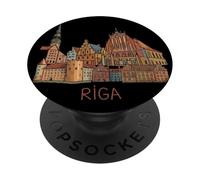 Riga Letonia Viaje Souvenir City Monumento Regalo PopSockets PopGrip Adhesivo