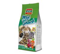 Riga - Mezcla de Aperitivos con Verduras - Alimento complementario para roedores - Conejos, Conejas, Octodones, Chinchillas - Rica en Fibras y vitaminas - Recompensa Natural Ideal - 85G