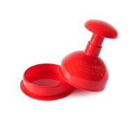 Rigamonti La Pressella Molde para hamburguesas con diámetro de 9 cm. Prensa para hamburguesas fácil de usar con almohadilla de resorte de acero inoxidable. Desmontable y apto para lavavajillas.