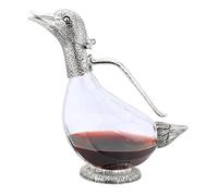 Rigeli Regent - Decantador de pato chapado en plata, 750 ml, regalo de vino, decantador para vino, buen regalo para hombres y mujeres, buen regalo en un día especial