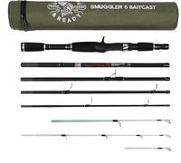 Rigged and Ready Smuggler - Caña de Pescar de Viaje con Estuche y 6 cañas de Pescar de 170 cm, 190 cm, 215 cm con 3 Puntas para Pesca en Agua Dulce y mar en General