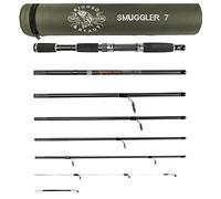 Rigged & Ready™, Caña De Pesca De Viaje Smuggler 7. Caña de 7 Piezas, 260 cm y 235 cm, de Alto Rendimiento, de Nano Carbono con Punta irrompible, caña de Pescar de Viaje y Tubo.