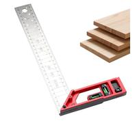 Righello quadrato da carpentiere,righello quadrato da - Righello di misurazione ad angolo retto in metallo - di Precisione 90 Gradi | per mobili armadi armadio armadio sedia tavolo