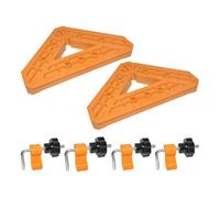 Right Angle Clamp - 6 Piece 90 Degree Reusable Corner Clamping Tool Set | Wood Miter Panel Frame Holding Fixture for Home, Woodworking, Cutting, Furniture, Making Art or Craft