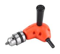 Right Angle Drill Attachment | 90 Degree Extension Adapter for Compact Areas | 9.5mm Round Shank with Handle | Fits 1mm - 10mm Drill Bits, 20N.m Force