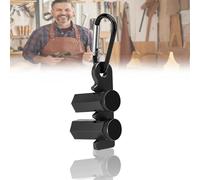 Right-Angle Ruler Clamp, Tall Stair Gauges for Framing Square, Aluminum Stair Gauge & Framing Square Clamp, Anti-Slip, Secure & High-Profile, Improves Precision (black)