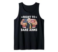 Right To Bare Arms - Divertido entrenamiento de gimnasio con la bandera de Estados Unidos del 4 de julio Camiseta sin Mangas