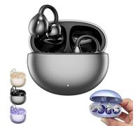 Rightfavour - Auriculares inalámbricos Bluetooth, Bluetooth inalámbricos con traducción Ai, diamantes de imitación para auriculares con clip, oreja abierta, elegantes auriculares decorativos de